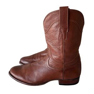 Tecovas Chestnut Leather Western Boots Size:12EE